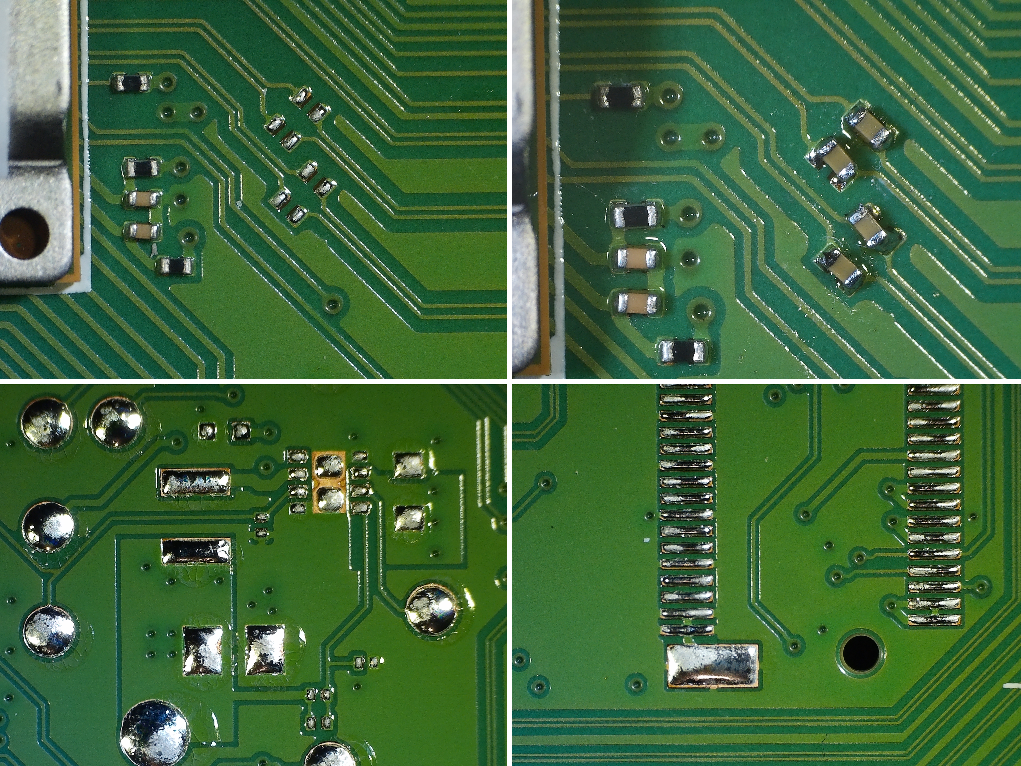 📸Close-up shot of the PCB, showing the missing M.2 components before modification.
