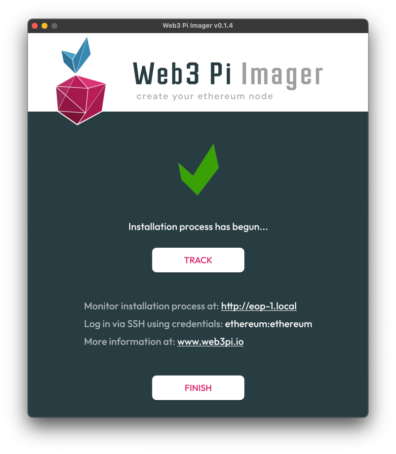 Preparing installation using Web3 Pi Imager
